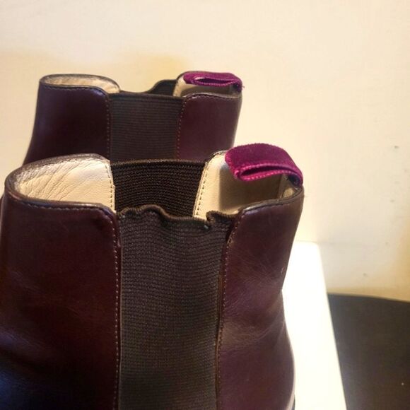 Roger Clergerie Brown Leather Pull-On Chelsea Boots Womens sz.7.5 MSRP $695 - Picture 5 of 9